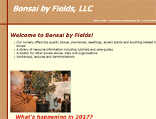 Tablet Screenshot of bonsaibyfields.com
